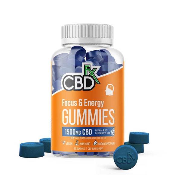 CBDfx - CBD Edibles - Broad Spectrum Gummies - Focus & Energy - 25mg