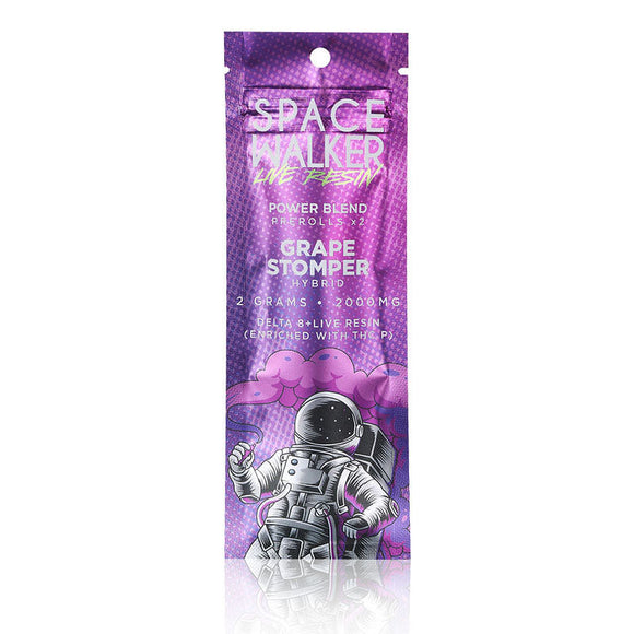 Space Walker - THC Pre-Roll - D8:THCP Live Resin - Grape Stomper - 2g