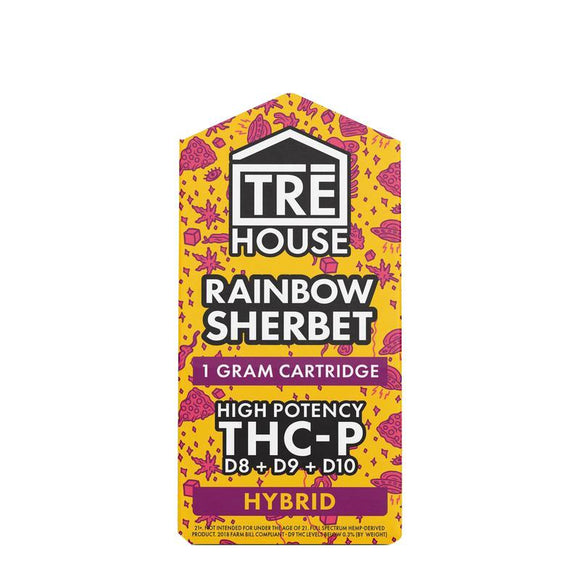 TRE House - THC Vape - THC-P + D8 + D9 + D10 Cartridge - Rainbow Sherbet - 1g