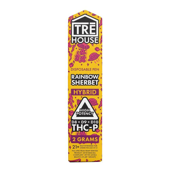 TRE House - THC Vape - THC-P+D8+D9+D10 Disposable - Rainbow Sherbet - 2g