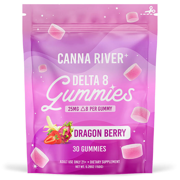 Canna River - Delta 8 Edible - Delta 8 Gummies - Dragon Berry - 25mg