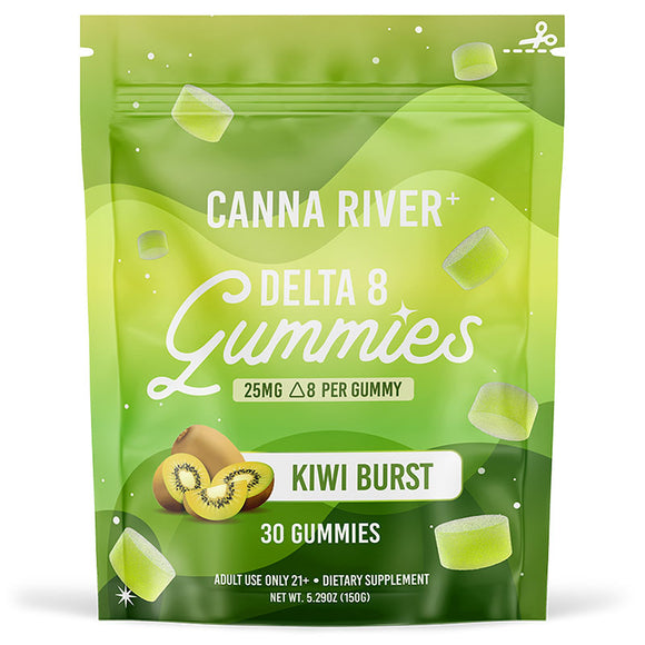 Canna River - Delta 8 Edible - Delta 8 Gummies - Kiwi Burst - 25mg