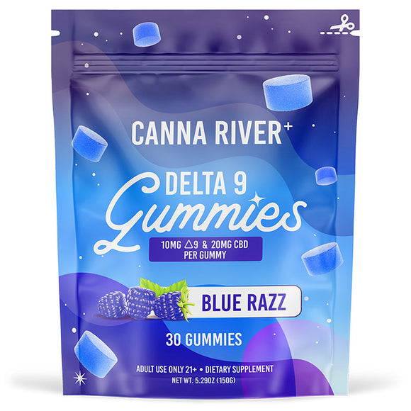 Canna River - Delta 9 Edible - Delta 9:CBD Gummies - Blue Razz - 10mg