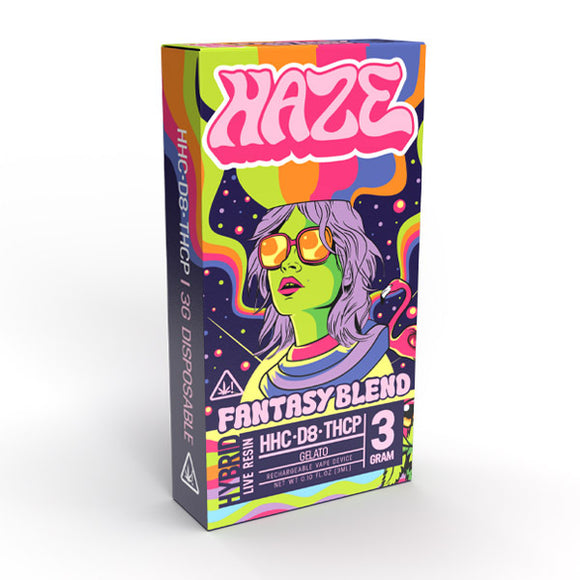Haze - Fantasy Blend Live Resin - Disposable THC Vape - Gelato – 3 grams - Hybrid