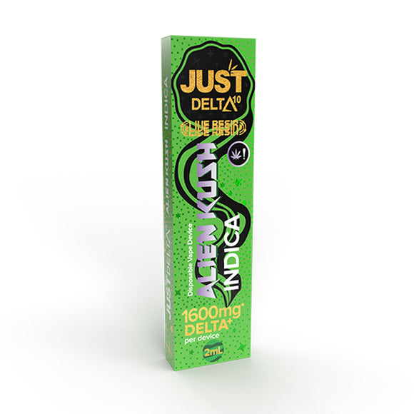 JustDelta - Delta 10 THC Vape -  Alien Kush - Live Resin - Indica - 1500mg - 2g