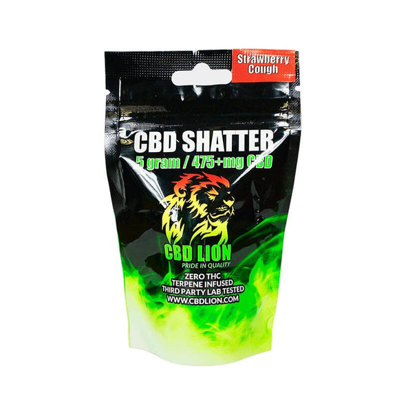 CBD Lion - CBD Concentrate - Strawberry Cough Shatter - 0.5 Gram