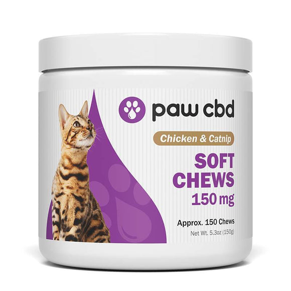 cbdMD - CBD Pet Treat - Chicken and Catnip Feline Soft Chews - 150mg-300mg