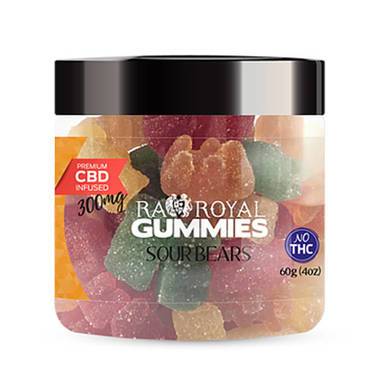 RA Royal CBD - CBD Edible - Sour Bears Gummies - 300mg-1200mg
