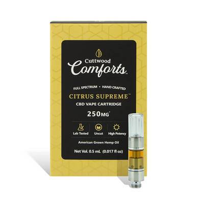 Cuttwood Comforts - CBD Vape Cartridge - Full Spectrum Citrus Supreme - 250mg-500mg