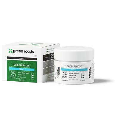 Green Roads - CBD Capsules - Isolate Relax Caps - 25mg