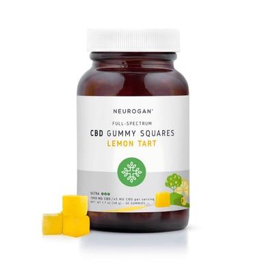 Neurogan, Inc. - CBD Edible - Full Spectrum Gummy Squares Lemon Tart - 45mg