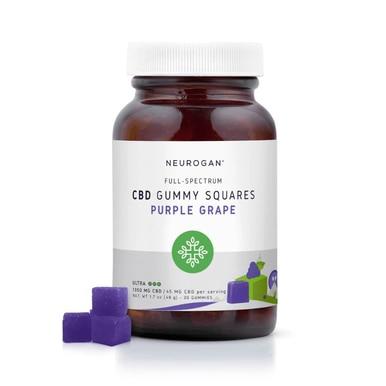 Neurogan, Inc. - CBD Edible - Full Spectrum Gummy Squares Purple Grape - 45mg