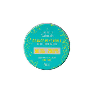 Lazarus Naturals - CBD Edible - Fruit Tarts Orange Pineapple - 500mg-1500mg