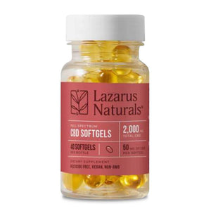 Lazarus Naturals - CBD Capsules - Full Spectrum Liquid Softgels - 50mg
