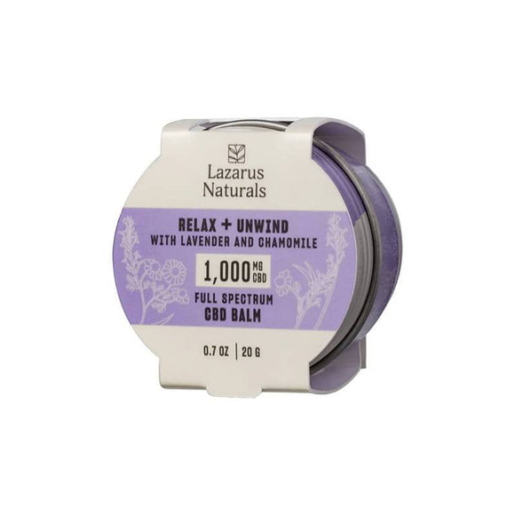 Lazarus Naturals - CBD Topical - Relax + Unwind Balm - 1000mg-3000mg
