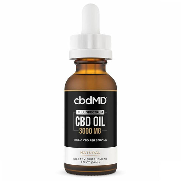 cbdMD - CBD Tincture - Full Spectrum Natural - 750mg-3000mg