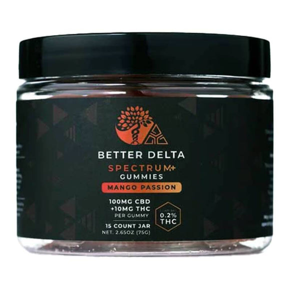 Better Delta by Creating Better Days - CBD Edible - Delta-9 THC:CBD Mango Passion Gummies - 100mg