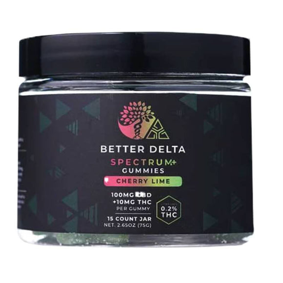Better Delta by Creating Better Days - CBD Edible - Delta-9 THC:CBD Cherry Lime Gummies - 100mg