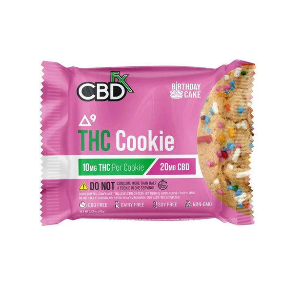 CBDfx - Cookies - Birthday Cake - THC/CBD - 10mg/20mg - (12 Pack)
