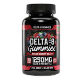 Hemp Bombs - Delta 8 Gummies - Mixed Berry Blast - 125mg - 1250mg