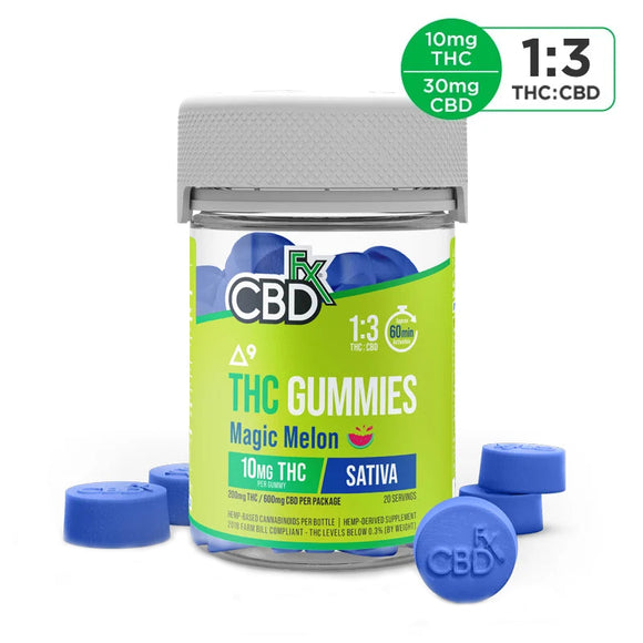 CBDfx - THC & CBD Edible - Magic Melon Gummies - 10mg:30mg