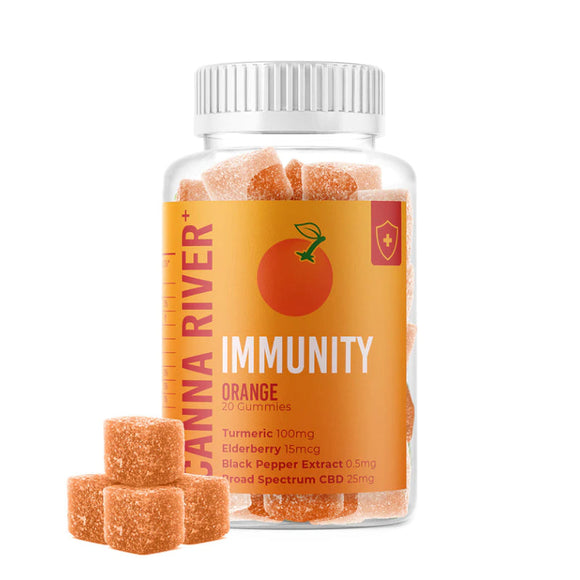 Canna River - CBD Edible - Broad Spectrum Immunity Gummies - Orange - 25mg
