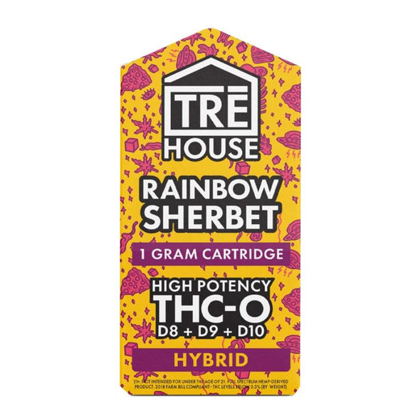 TRE House - THCO Vape - THCO Live Resin:D8:D9:D10 Cartridge - Rainbow Sherbet - 1g