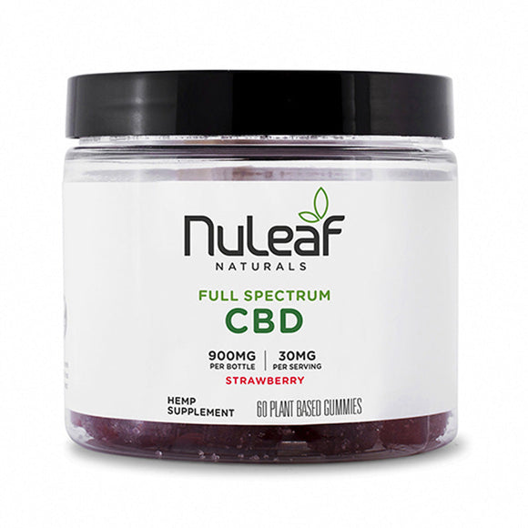 NuLeaf Naturals - CBD Edible - Full Spectrum Strawberry Gummies - 300mg-1350mg