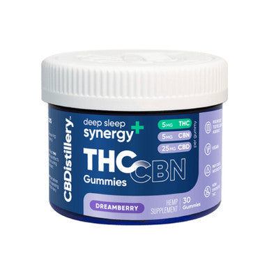 CBDistillery - CBD Edible - CBD:THC:CBN Deep Sleep Synergy Gummies - Dreamberry - 35mg