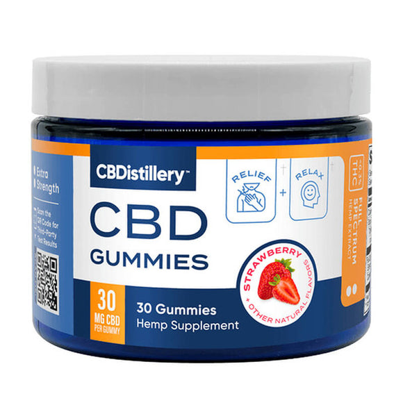 CBDistillery - CBD Edible - Full Spectrum Strawberry Gummies - 30mg