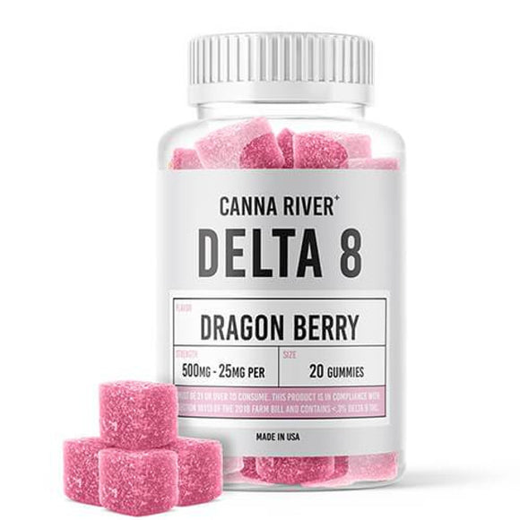 Canna River - Delta 8 Edible - Dragon Berry Gummies - 500mg