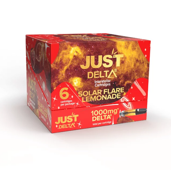 JustDelta - Delta 8 THC Cartridge - Solar Flare Lemonade - 1000mg - 6 Pack