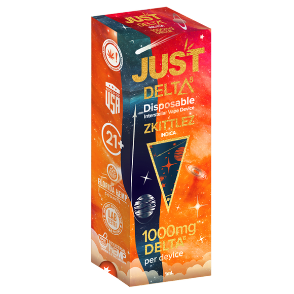 Just Delta-8 - Delta 8 THC Disposable Vape Pod - 1000mg Zkittlez