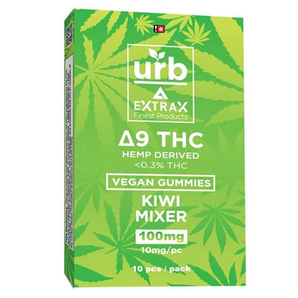 Delta Extrax x Urb Finest Flowers - Delta 9 Edible - Vegan Gummies Kiwi Mixer - 100mg