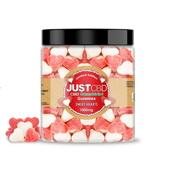 JustCBD - CBD Edible - Sweet Hearts - 250mg - 1000mg