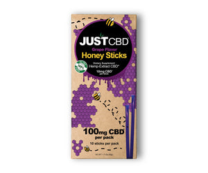 JustCBD - Grape Honey Sticks Pack – 10 Sticks -100mg
