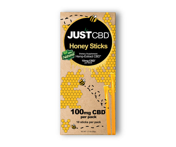JustCBD - Honey Sticks Pack – 10 Sticks -100mg