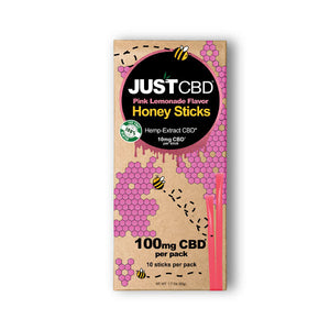 JustCBD - Pink Lemonade CBD Honey Sticks Pack – 10 Sticks -100mg