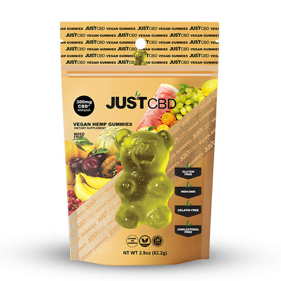 JustCBD - CBD Edible - Mixed Fruit Vegan CBD Gummies 300mg