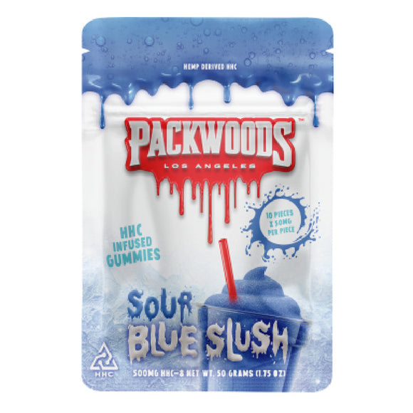 Packwoods - HHC Edible - HHC Gummies - Sour Blue Slush - 50mg