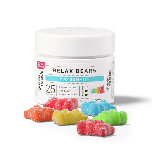 Green Roads - CBD Edible - Extra Strength Relax Gummy Bears - 25mg