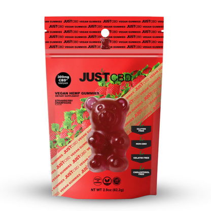 JustCBD - CBD Edible - Strawberry Champagne Vegan CBD Gummies 300mg