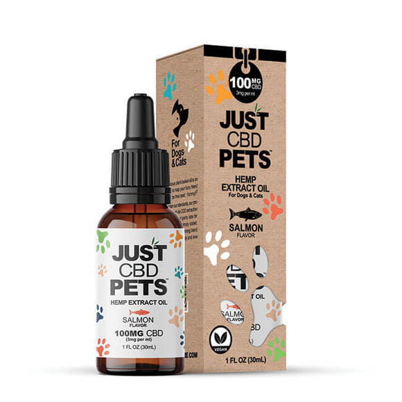 JustPets - CBD Oil For Cats - Salmon Flavored - CBD for Cats