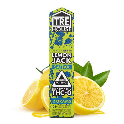 TRE House - Delta 8 Vape - D8:D9:D10:THCO Lemon Jack Disposable - 2 Grams