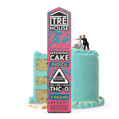 TRE House - Delta 8 Vape - D8:D9:D10:THCO Wedding Cake Disposable - 2 Grams